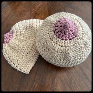 🆕 Baby Knit Nursing Cap Boobie Beanie Hat